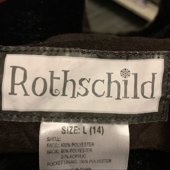 ROTHSCHILD FAUX FUR MICROSUEDE WOMAN’s COAT SIZE L(14) - Picture 14 of 15